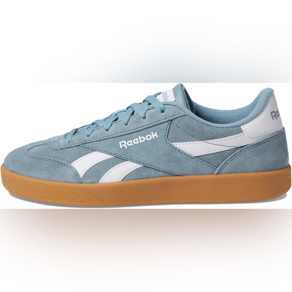 Reebok classic court slate blue suede sneakers size 7.5